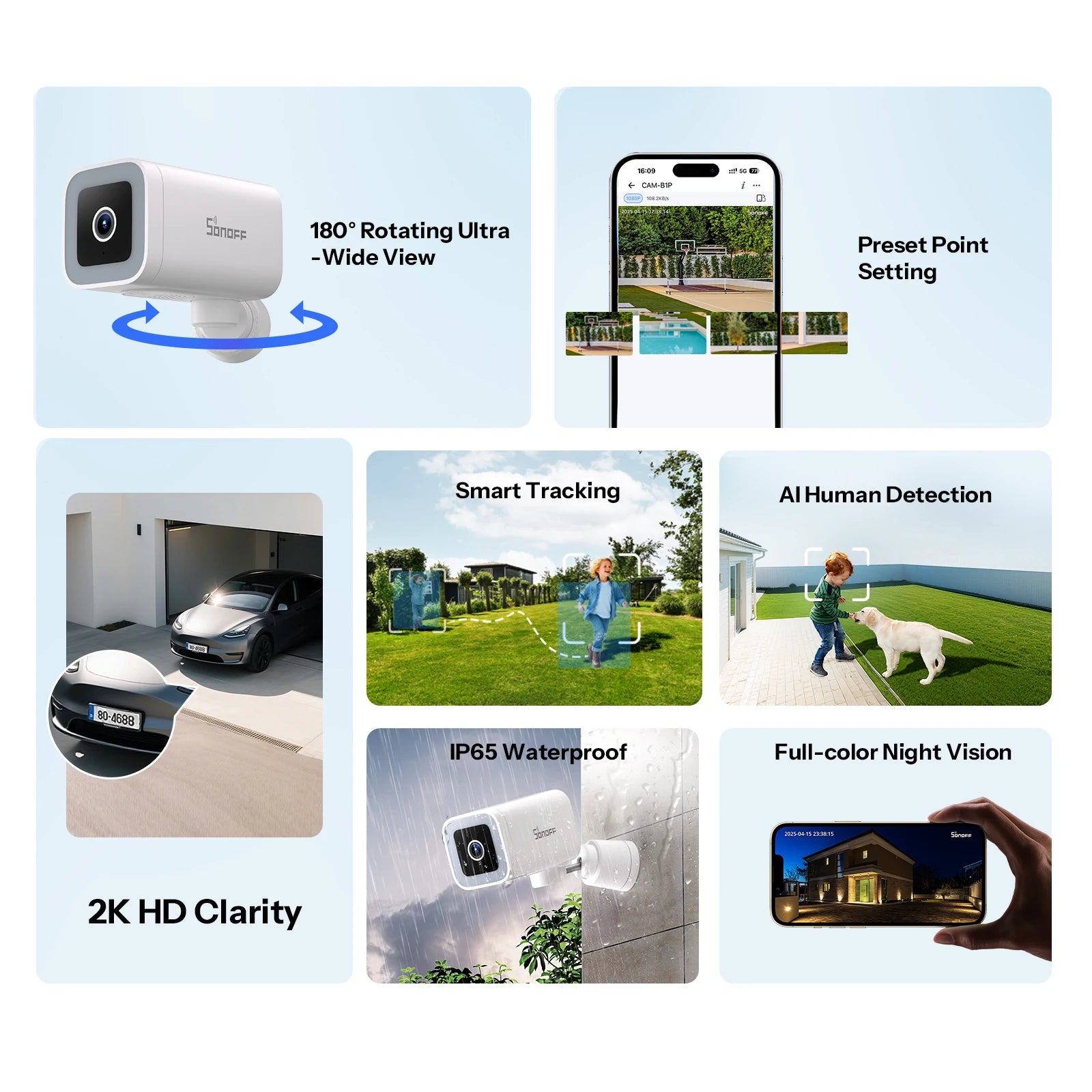 Inteligentna Kamera Zewnętrzna Smart Home SONOFF 2K