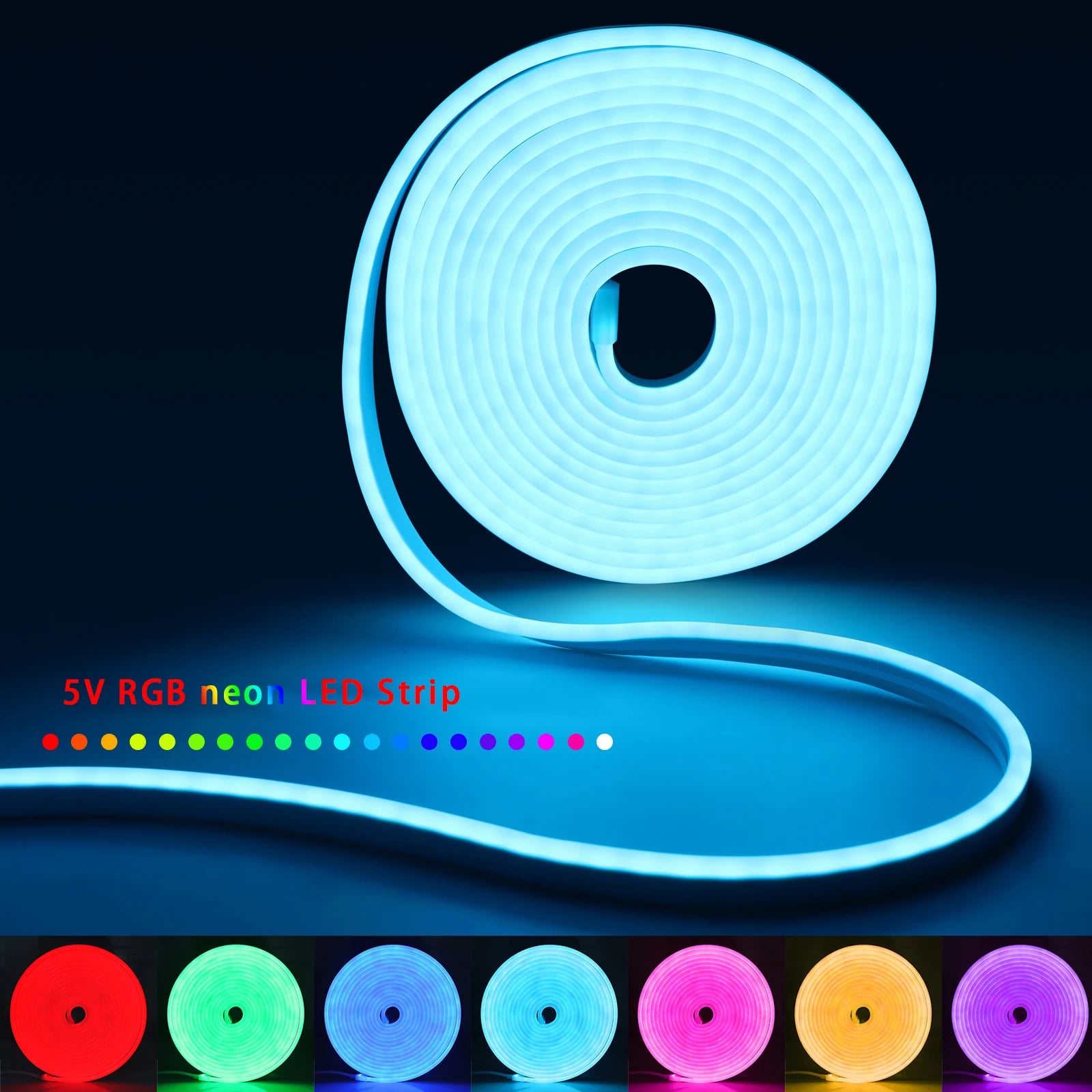 Neon LED RGB Wodoodporny + Pasek Smart App