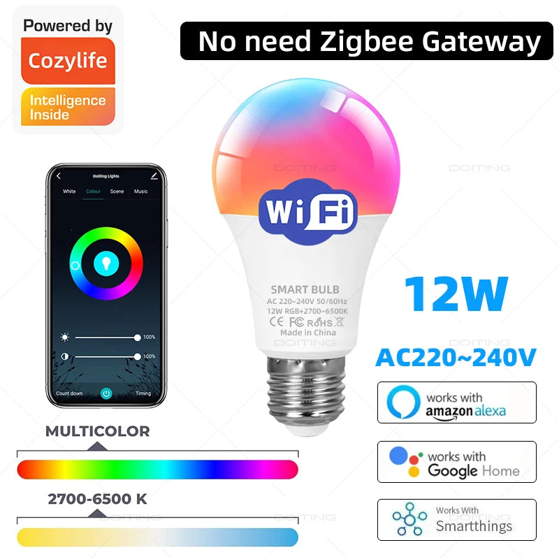 Inteligentna Żarówka LED Smart RGB E27