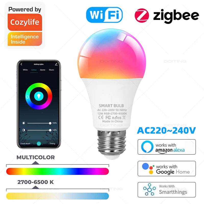 Inteligentna Żarówka LED Smart RGB E27